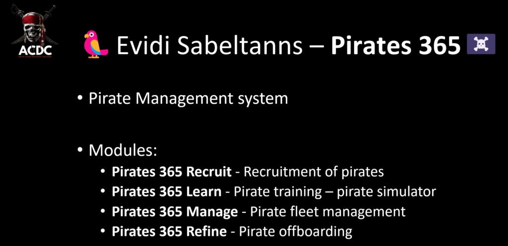 Finaly Delivery Evidi Sabeltanns Pirates 365 Arctic Cloud Developer Challenge Submissions 6944